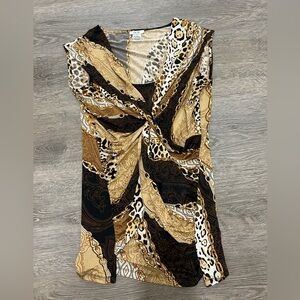 Cache Blouse Medium Browns Beiges